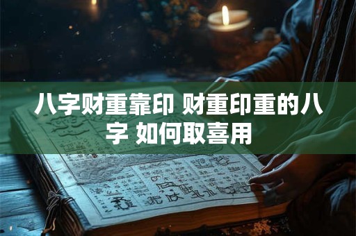 八字财重靠印 财重印重的八字 如何取喜用