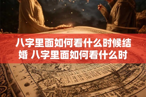 八字里面如何看什么时候结婚 八字里面如何看什么时候结婚的