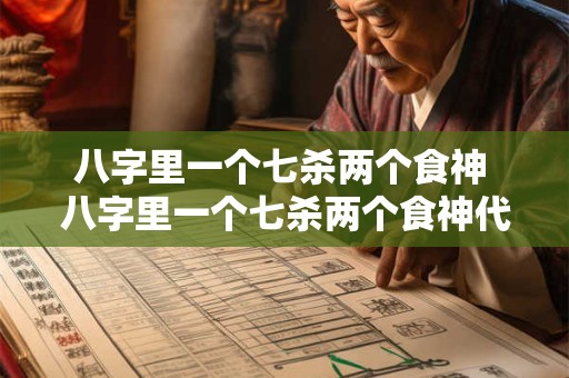 八字里一个七杀两个食神 八字里一个七杀两个食神代表什么