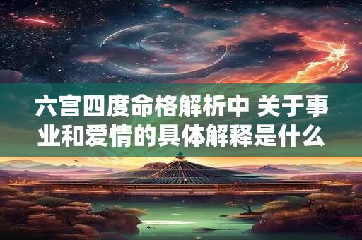 六宫四度命格解析中 关于事业和爱情的具体解释是什么