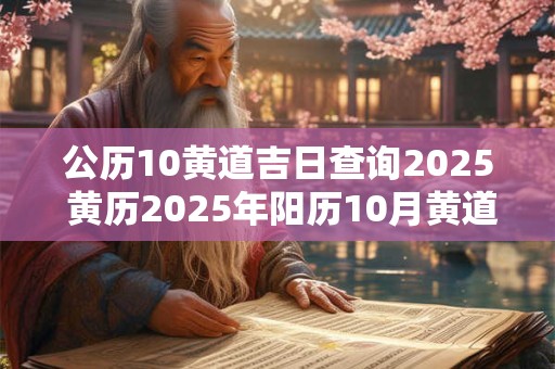 公历10黄道吉日查询2025 黄历2025年阳历10月黄道吉日查询