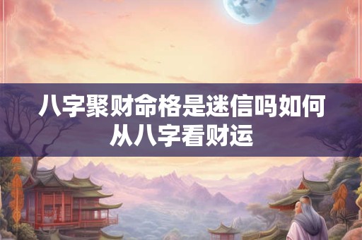 八字聚财命格是迷信吗如何从八字看财运