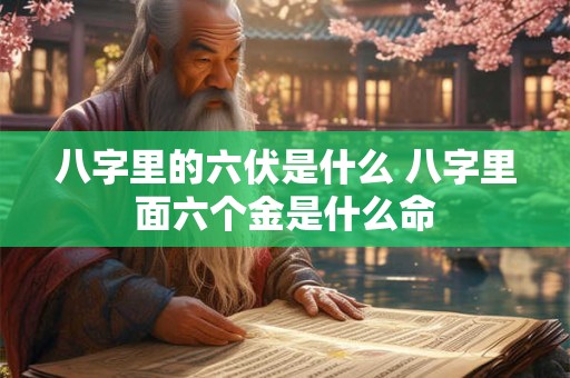 八字里的六伏是什么 八字里面六个金是什么命