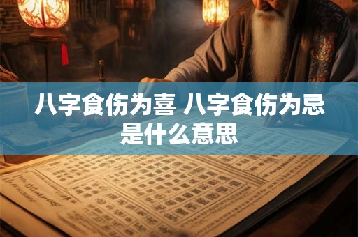 八字食伤为喜 八字食伤为忌是什么意思