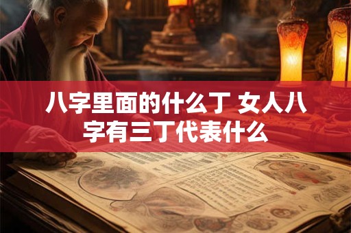 八字里面的什么丁 女人八字有三丁代表什么