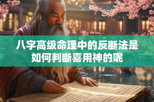 八字高级命理中的反断法是如何判断喜用神的呢