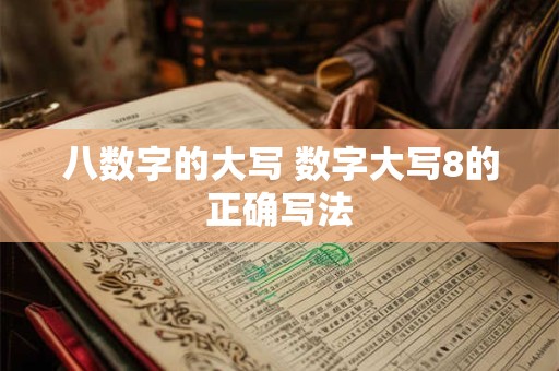 八数字的大写 数字大写8的正确写法