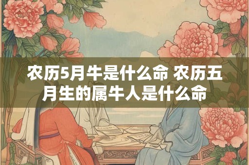 农历5月牛是什么命 农历五月生的属牛人是什么命
