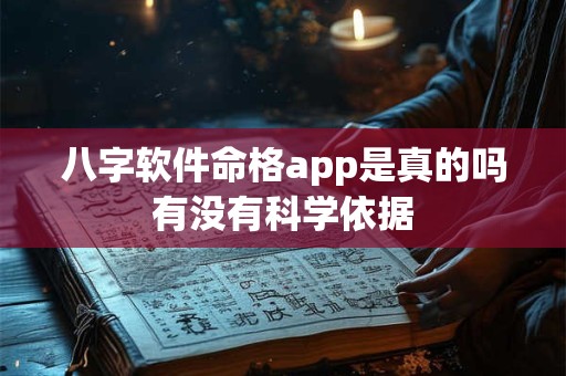 八字软件命格app是真的吗有没有科学依据