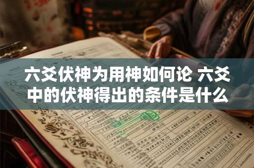 六爻伏神为用神如何论 六爻中的伏神得出的条件是什么