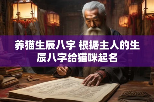 养猫生辰八字 根据主人的生辰八字给猫咪起名