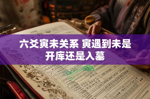 六爻寅未关系 寅遇到未是开库还是入墓