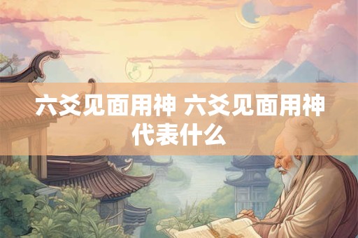 六爻见面用神 六爻见面用神代表什么 六爻见面用神 六爻见面用神代表什么