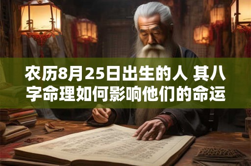 农历8月25日出生的人 其八字命理如何影响他们的命运