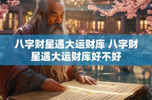 八字财星遇大运财库 八字财星遇大运财库好不好