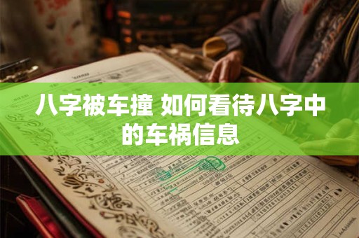 八字被车撞 如何看待八字中的车祸信息