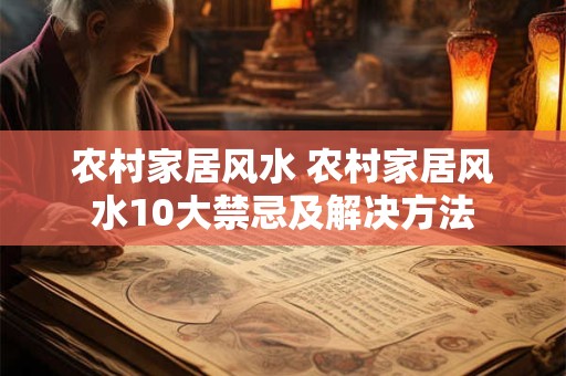 农村家居风水 农村家居风水10大禁忌及解决方法