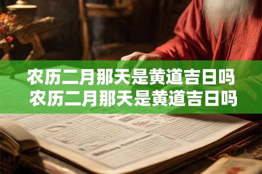 农历二月那天是黄道吉日吗 农历二月那天是黄道吉日吗为什么