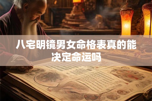 八宅明镜男女命格表真的能决定命运吗