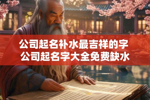公司起名补水最吉祥的字 公司起名字大全免费缺水