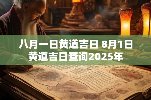 八月一日黄道吉日 8月1日黄道吉日查询2025年