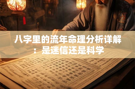 八字里的流年命理分析详解：是迷信还是科学