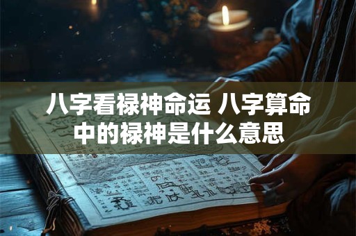 八字看禄神命运 八字算命中的禄神是什么意思