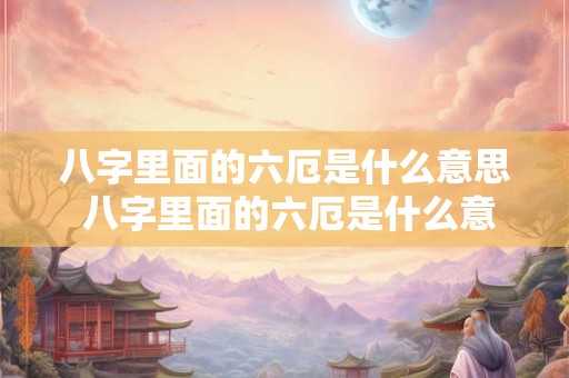 八字里面的六厄是什么意思 八字里面的六厄是什么意思啊
