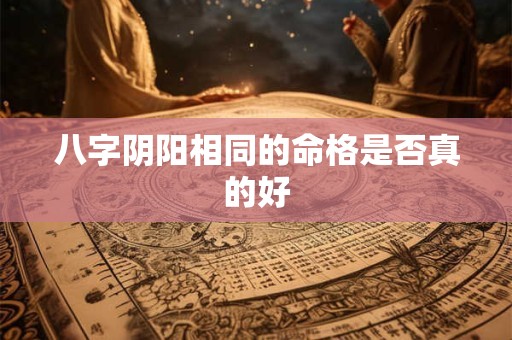 八字阴阳相同的命格是否真的好