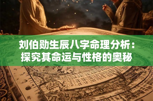刘伯勋生辰八字命理分析：探究其命运与性格的奥秘