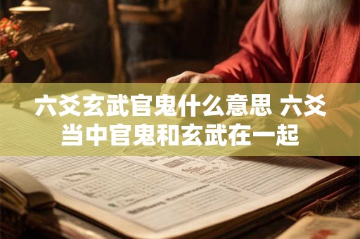 六爻玄武官鬼什么意思 六爻当中官鬼和玄武在一起