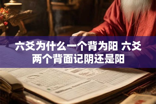 六爻为什么一个背为阳 六爻两个背面记阴还是阳