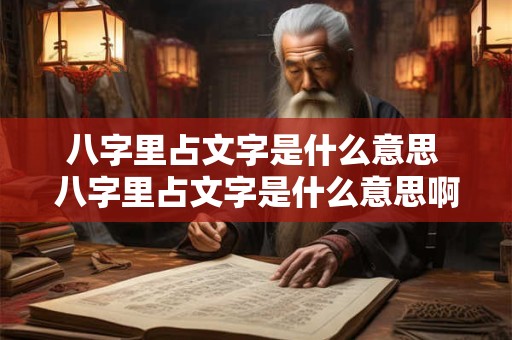 八字里占文字是什么意思 八字里占文字是什么意思啊