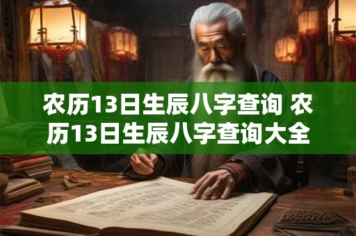 农历13日生辰八字查询 农历13日生辰八字查询大全
