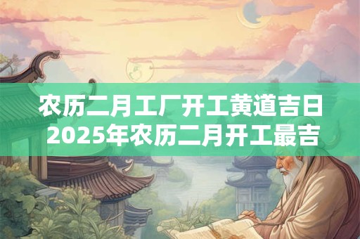 农历二月工厂开工黄道吉日 2025年农历二月开工最吉利的日子 农历二月工厂开工黄道吉日 2025年农历二月开工最吉利的日子