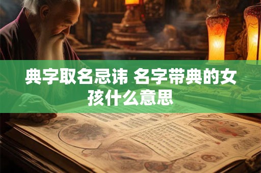 典字取名忌讳 名字带典的女孩什么意思
