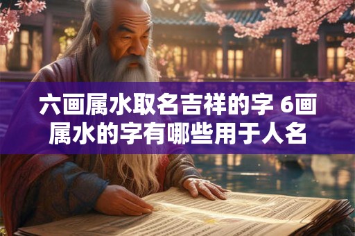 六画属水取名吉祥的字 6画属水的字有哪些用于人名
