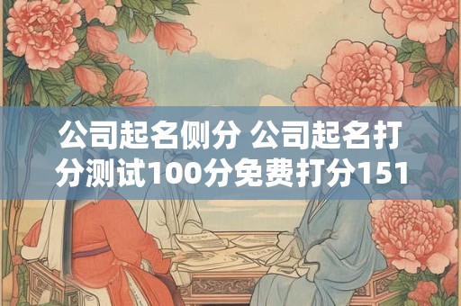 公司起名侧分 公司起名打分测试100分免费打分1518