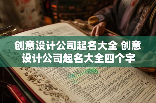 创意设计公司起名大全 创意设计公司起名大全四个字