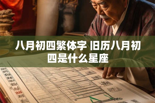 八月初四繁体字 旧历八月初四是什么星座 八月初四繁体字 旧历八月初四是什么星座