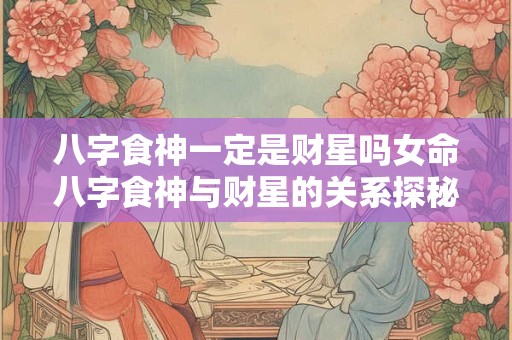 八字食神一定是财星吗女命八字食神与财星的关系探秘