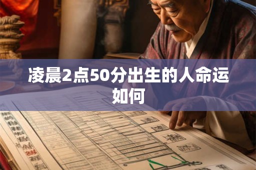 凌晨2点50分出生的人命运如何