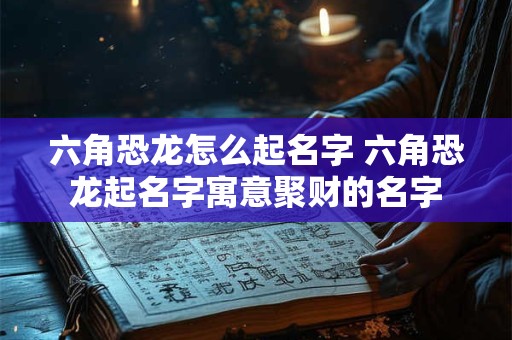 六角恐龙怎么起名字 六角恐龙起名字寓意聚财的名字
