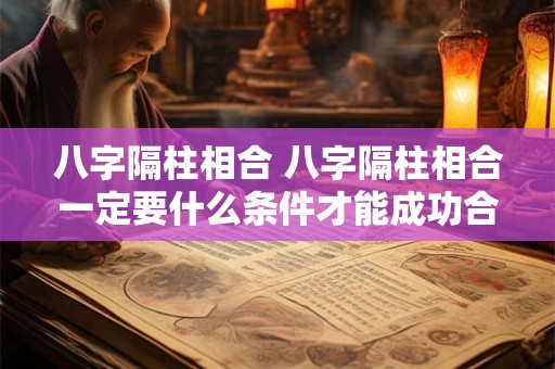 八字隔柱相合 八字隔柱相合一定要什么条件才能成功合