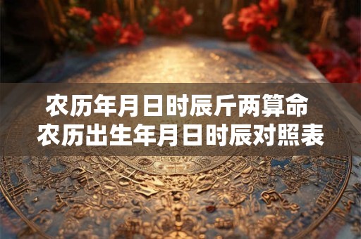 农历年月日时辰斤两算命 农历出生年月日时辰对照表