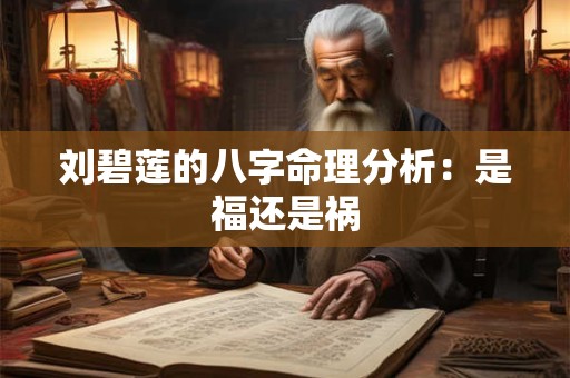 刘碧莲的八字命理分析：是福还是祸