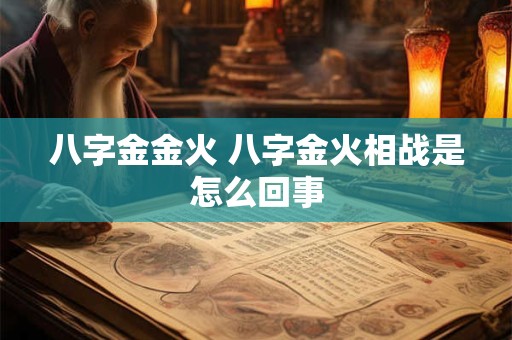 八字金金火 八字金火相战是怎么回事