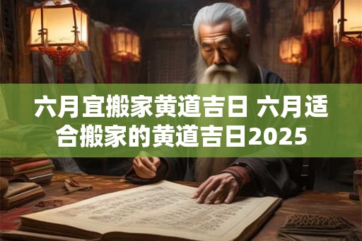 六月宜搬家黄道吉日 六月适合搬家的黄道吉日2025