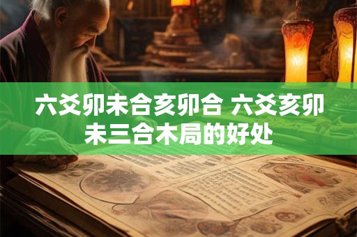 六爻卯未合亥卯合 六爻亥卯未三合木局的好处