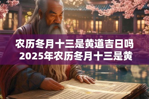 农历冬月十三是黄道吉日吗 2026年农历冬月十三是黄道吉日吗